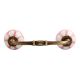 Pink Sunflower Cackle Ceramic Bridge Handle